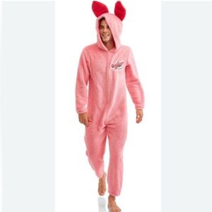 A Christmas Story Deranged Easter Bunny Fuzzy Fleece Pajamas Costume Large